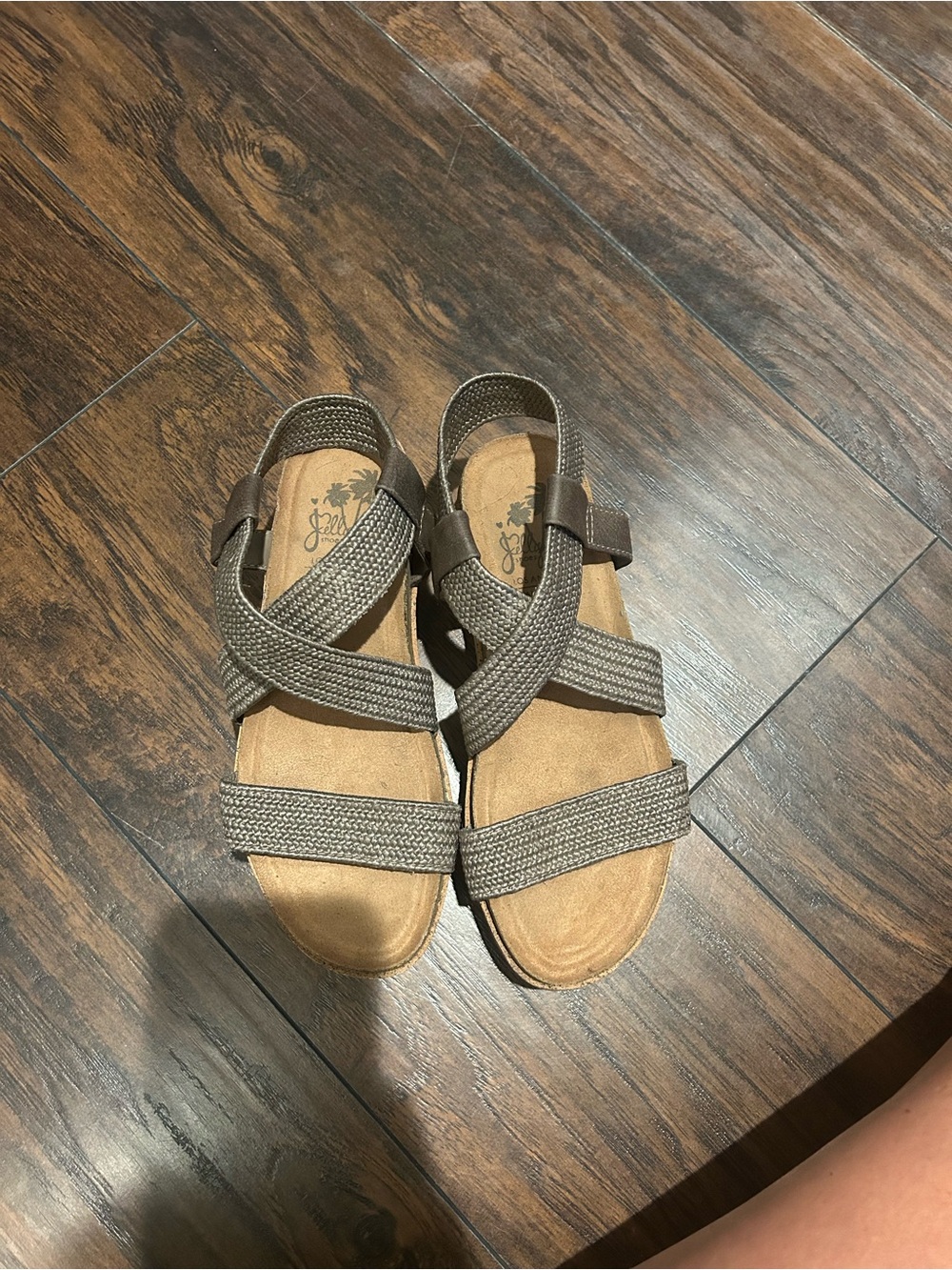 Jellypop Sycamore Wedge Women's Brown Strappy Sandals